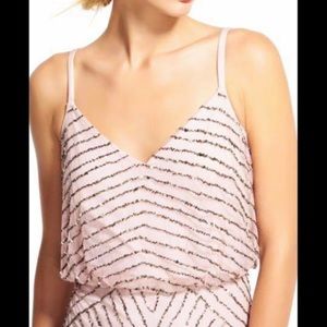 Blush beaded gown.